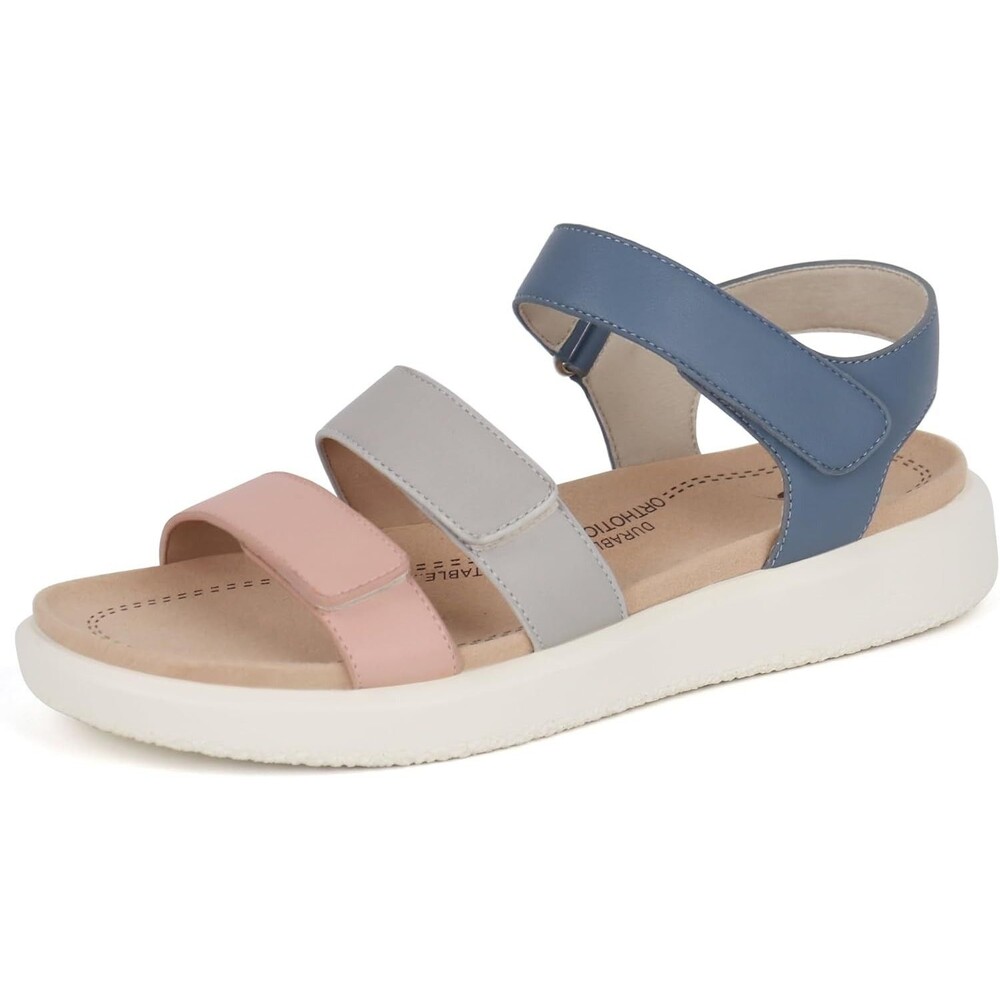 Women’s Orthotic Walking Sandals Arch Support Adjustable Straps Casual Size 7